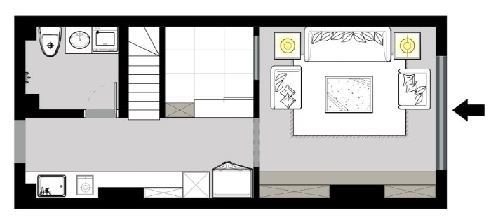 Thiết kế nhà diện tích 4x10 có gác lửng 2