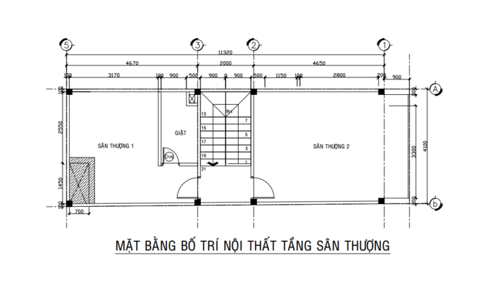 Mẫu 2 – Nhà 1 trệt 1 lầu có sân thượng 4x11m 3