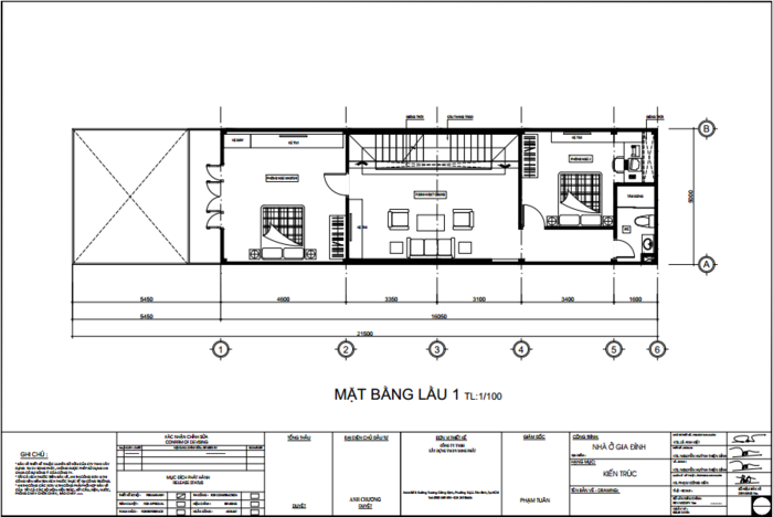 Mẫu 7 – Nhà 1 trệt 1 lầu 5×21.5m 2