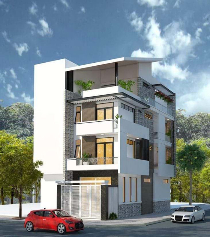 Nhà phố 2 mặt tiền cạnh đường giao thông
