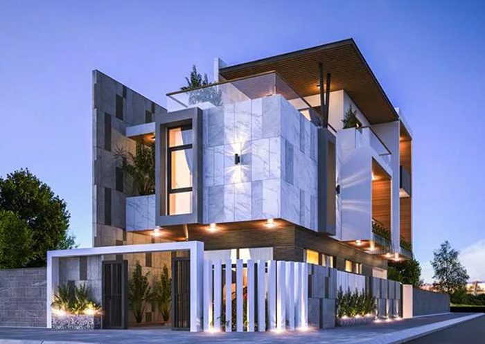 Thiết kế nhà 2 mặt tiền hiện đại 5