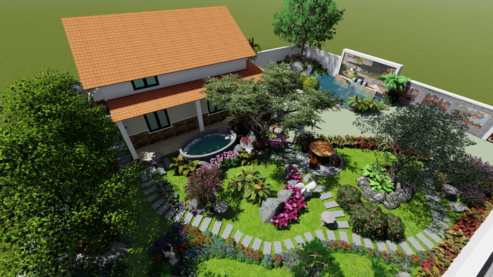 Thiết kế nhà cấp 4 dưới 500 triệu có vườn