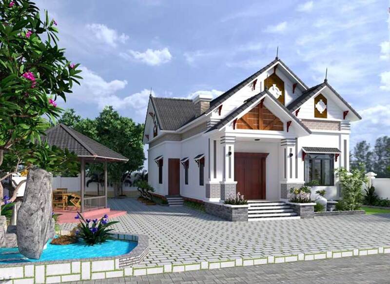 Mẫu nhà cấp 4 5x20m 3 phòng ngủ