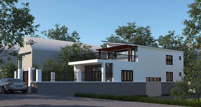 Mẫu nhà cấp 4 có tầng hầm diện tích 6x15m 2