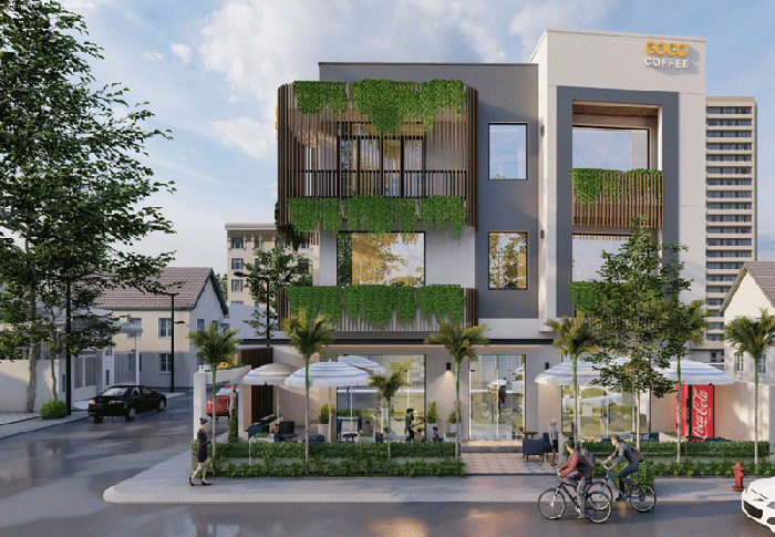 Mẫu nhà góc 2 mặt tiền  kinh doanh 1