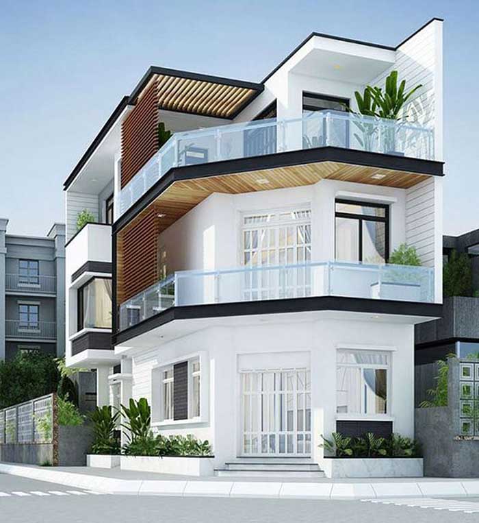 Mẫu nhà góc 2 mặt tiền  kinh doanh 3