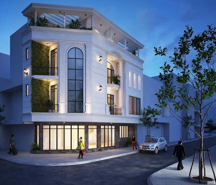 Mẫu nhà góc 2 mặt tiền  kinh doanh 5