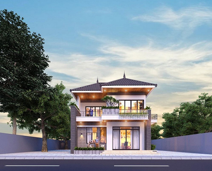 Mẫu nhà ống 2 tầng 5x20m 2