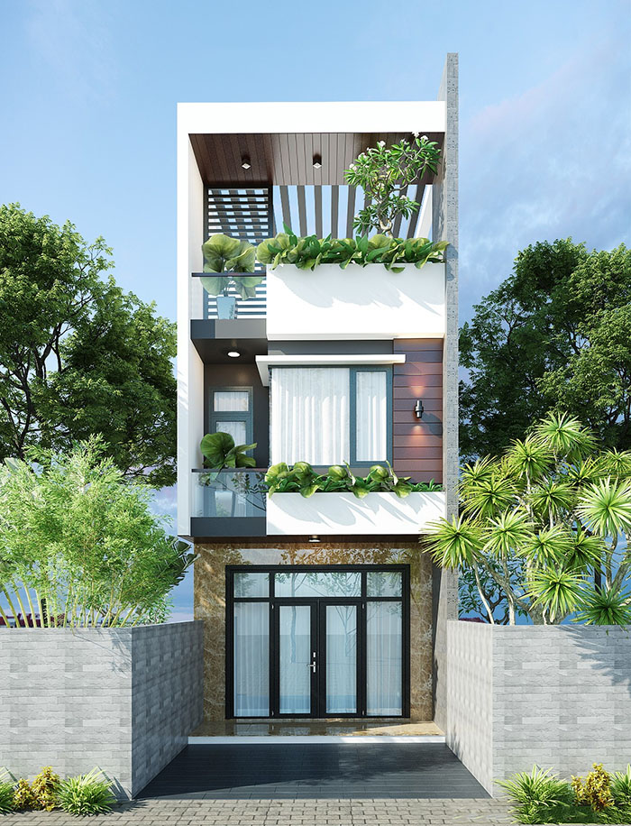 Mẫu thiết kế nhà 3 tầng 40m2 -7