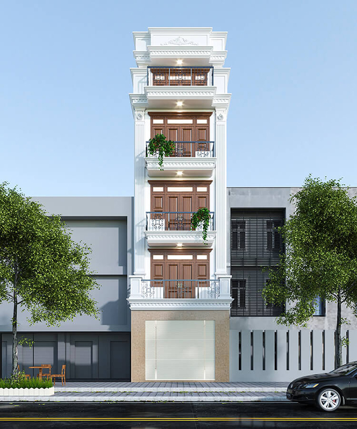 Nhà ống 5 tầng tân cổ điển