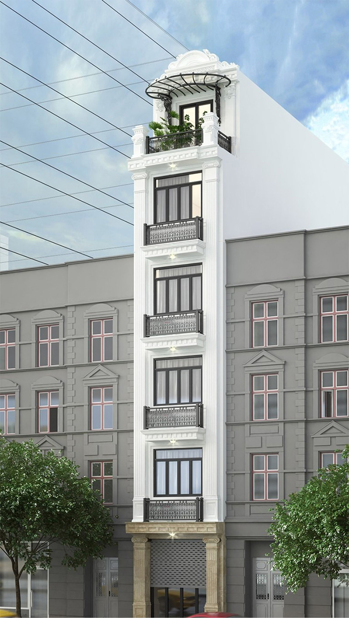Mẫu nhà phố 3 tầng tân cổ điển 2