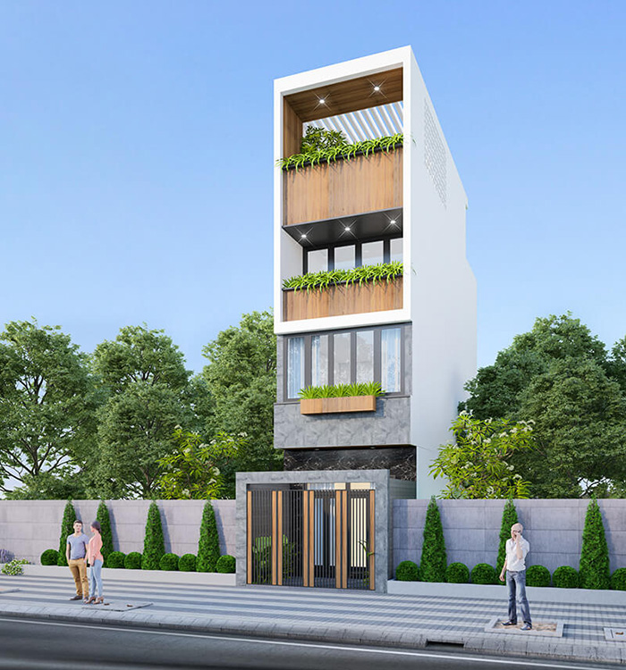 mẫu thiết kế nhà 5x12m đẹp 11