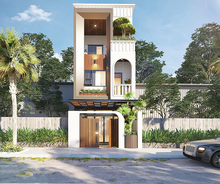 mẫu thiết kế nhà 5x12m đẹp 2