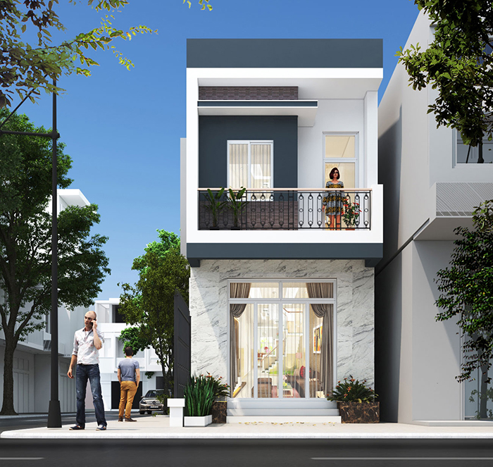 mẫu thiết kế nhà 5x12m đẹp 9