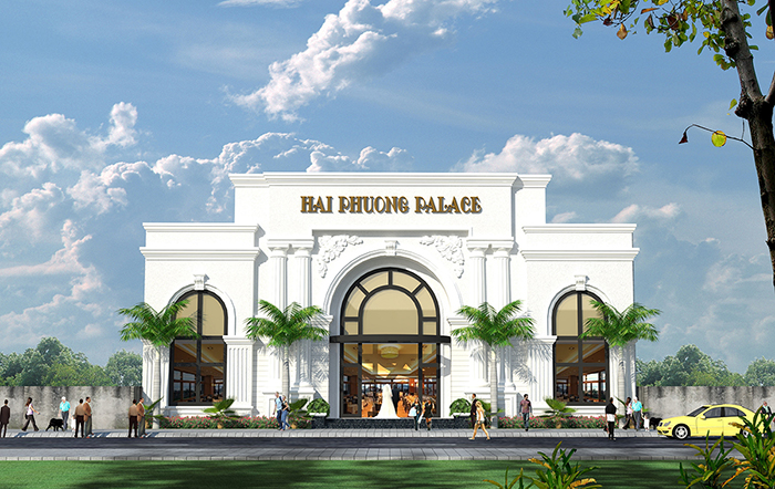 mẫu thiết kế nhà hàng tiệc cưới đẹp 2