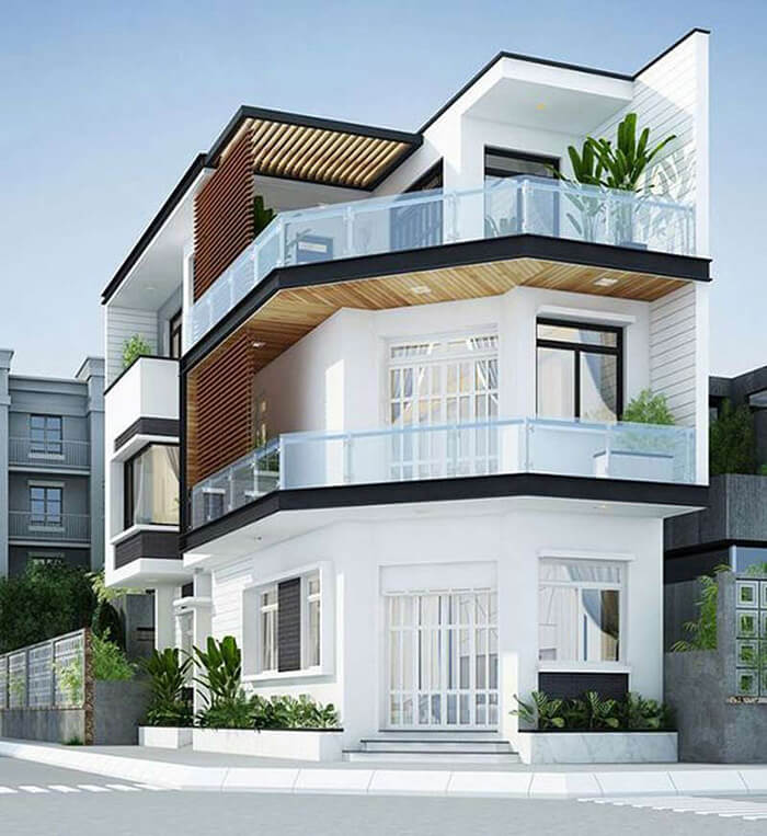 mẫu thiết kế nhà phố chiều rộng 7m 3