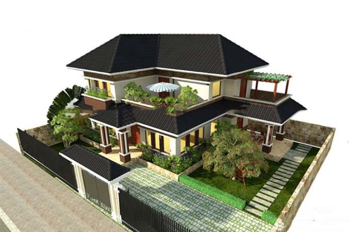 Mẫu thiết kế nhà rộng 8m 16
