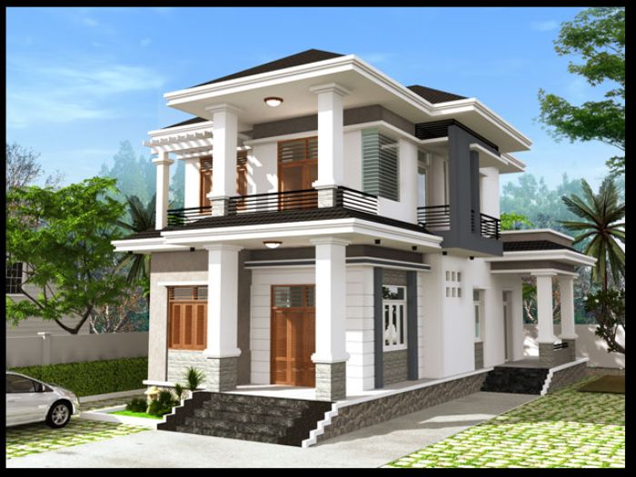 Mẫu thiết kế nhà rộng 8m 19