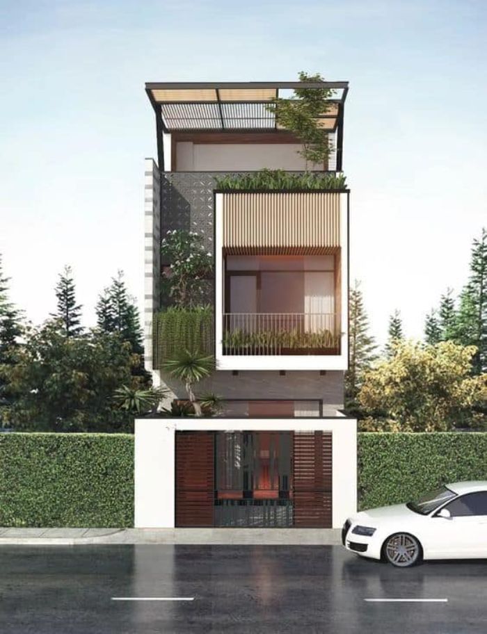 Mẫu thiết kế nhà rộng 8m 3