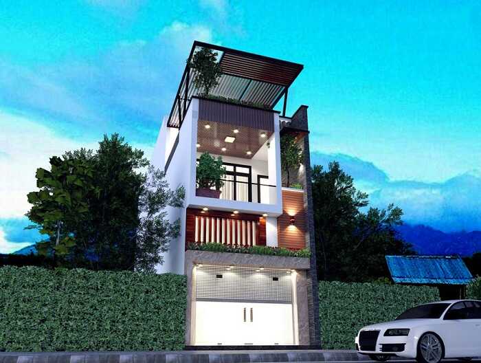 Nhà ống 1 trệt 2 lầu