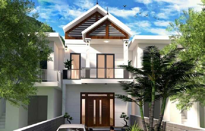 Nhà ống 2 tầng 4x12m mái thái 2