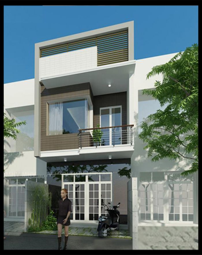 Thiết kế nhà 2 tầng 4x10 18