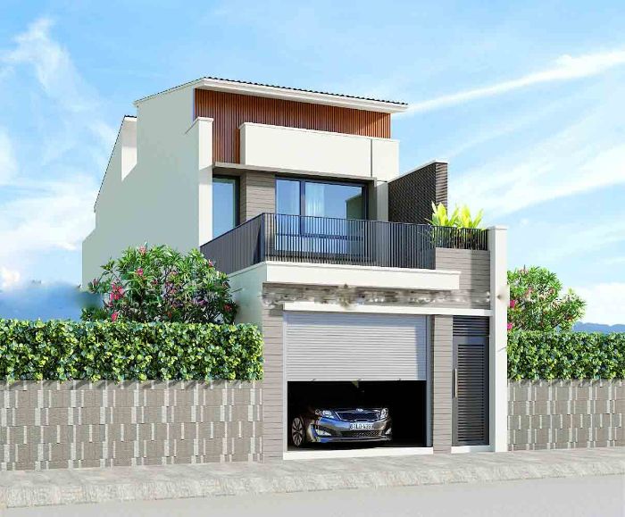 Thiết kế nhà 2 tầng 4x10 24
