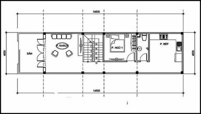 Thiết kế nhà 2 tầng 50m2-5