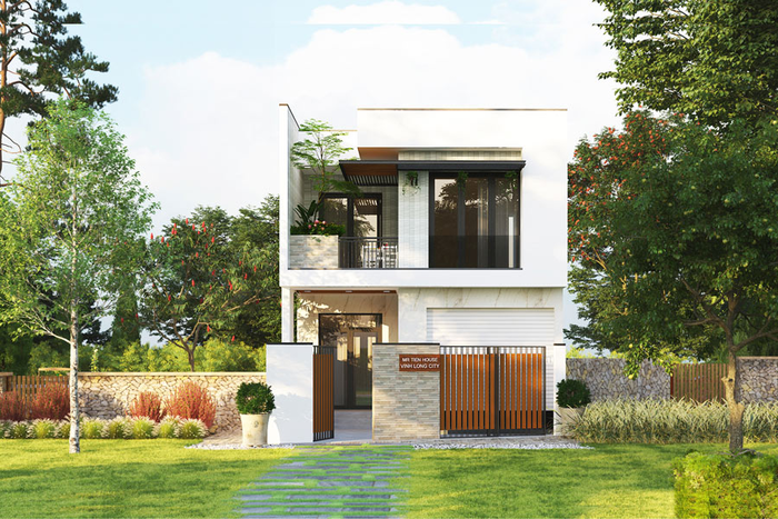 Thiết kế nhà 60m2 2 tầng có sân vườn