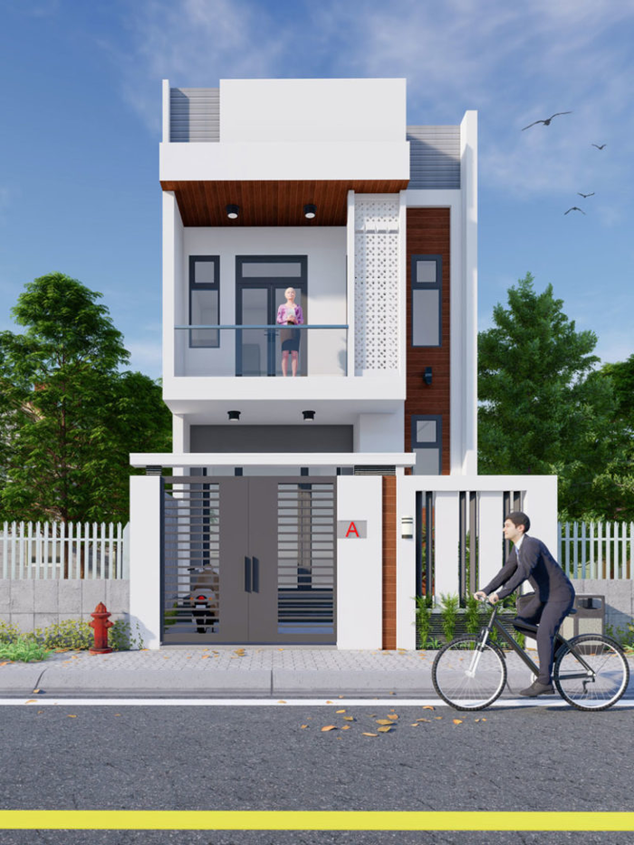 Thiết kế nhà 2 tầng 60m2 đơn giản