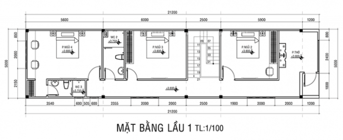 thiết kế nhà 5x20m 2 tầng sang trọng 2