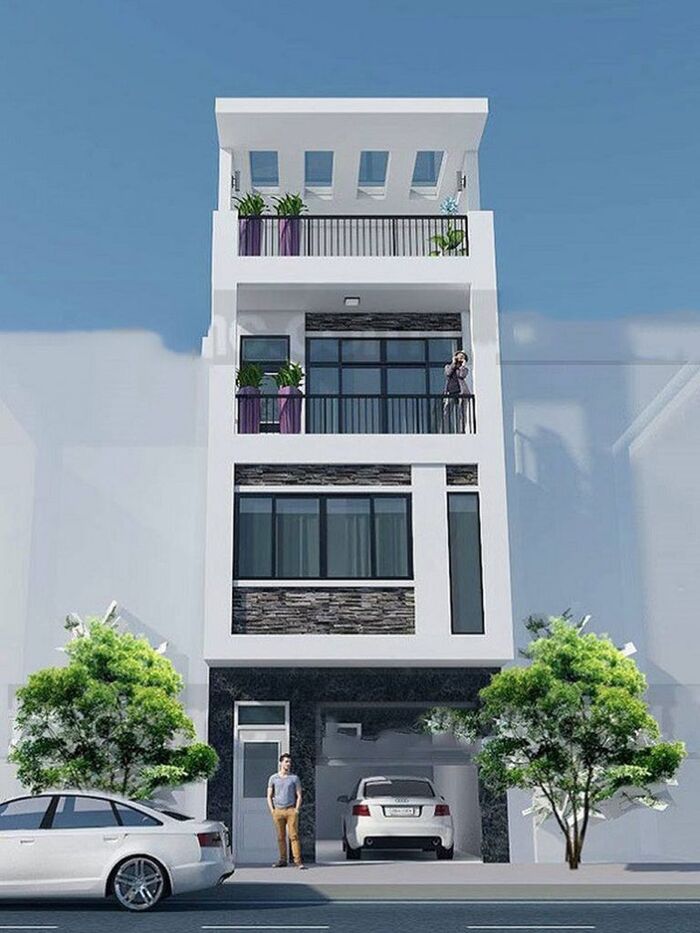 Nhà 3 tầng 5×20 4 phòng ngủ có hầm và tum