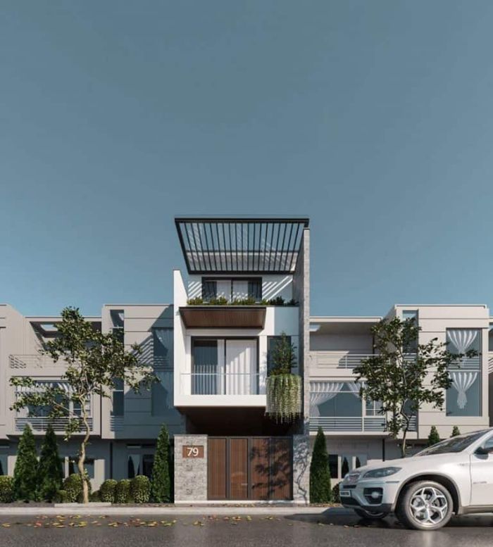 Thiết kế nhà 30m2 mặt tiền 3m đơn giản