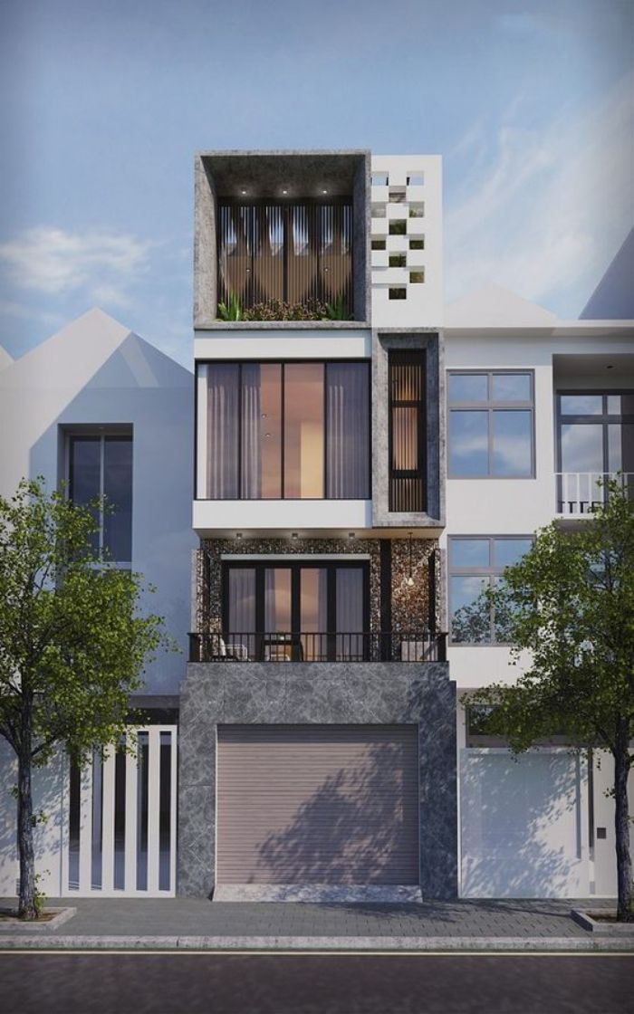 Thiết kế nhà bán hầm 3