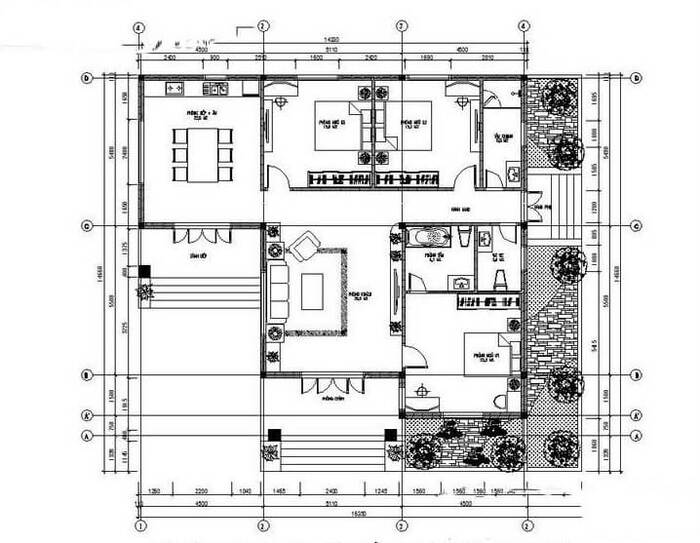 Thiết kế nhà cấp 4 8x14m 2