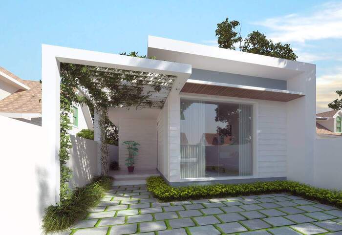 Mẫu nhà cấp 4 có gác lửng 5×2 mái bằng