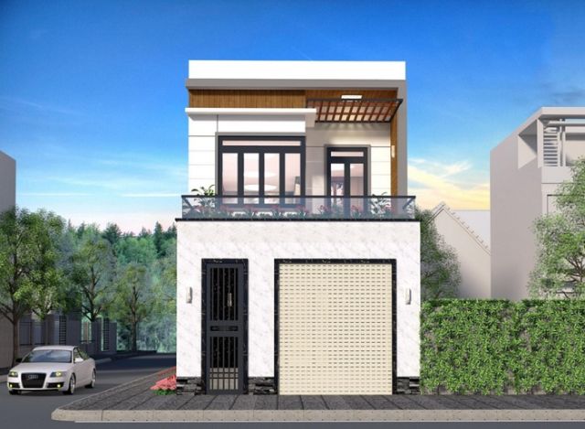 thiết kế nhà ống 2 tầng 5x18m 1
