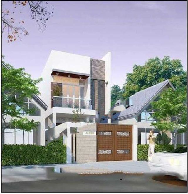 thiết kế nhà ống 2 tầng 5x18m 16