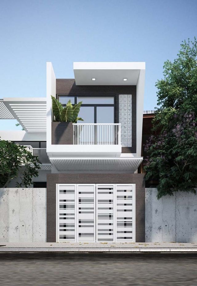 thiết kế nhà ống 2 tầng 5x18m 6