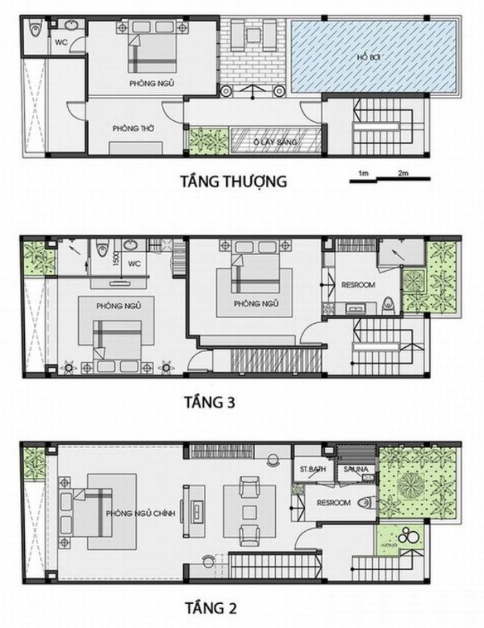 Thiết kế nhà ống 3 tầng 5x20-23