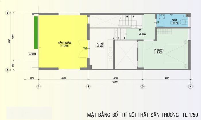 Thiết kế nhà ống 3 tầng 5x20-4