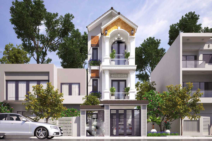 Thiết kế nhà phố 3 tầng 5×20 ở Cà Mau