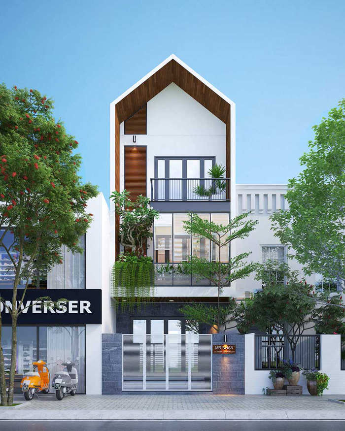 Thiết kế nhà 3 tầng 5X20M ở Đà Nẵng