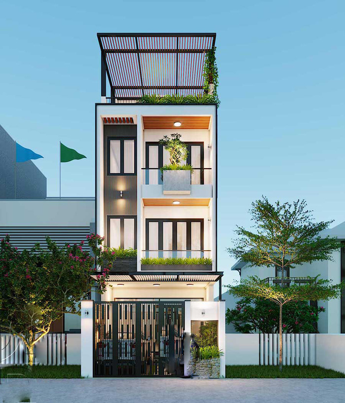 Mẫu thiết kế nhà 5×20 3 tầng tại Thủ Đức, Tp. HCM
