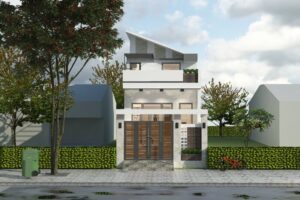 Thiết kế nhà cấp 4 5x15m có gác lửng đơn giản